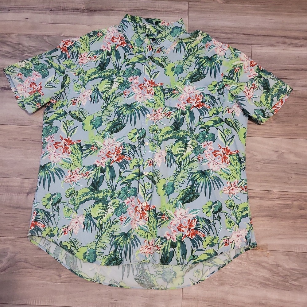 Polo Ralph Lauren Shirt Mens XL Floral Hawaiian Short Sleeve Beach Casual